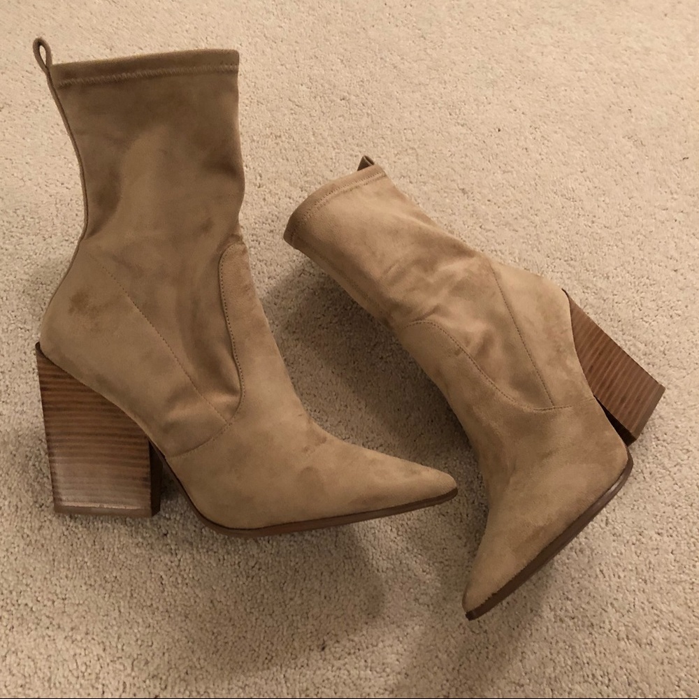 KENDALL + KYLIE suede wedge booties 8.5